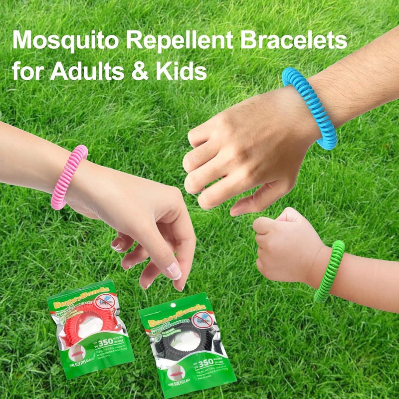 BuggyBands 48 Pack Mosquito Bracelets for Adults & Kids, DEET-Free Wristbands, Individually Wrapped Bug Repellent Bands - Image 2